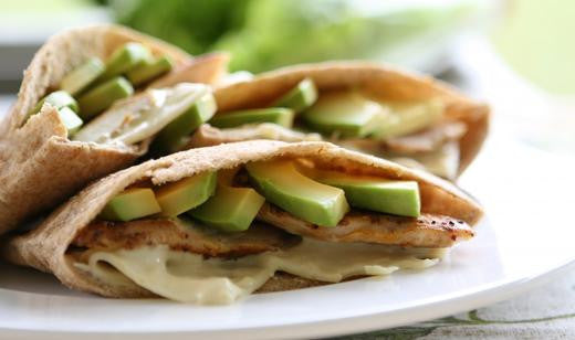 Chicken, Avocado and Swiss Wrap